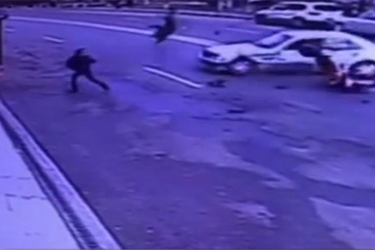 Bakıdakı dəhşətli qəzanın görüntüləri yayıldı – Video