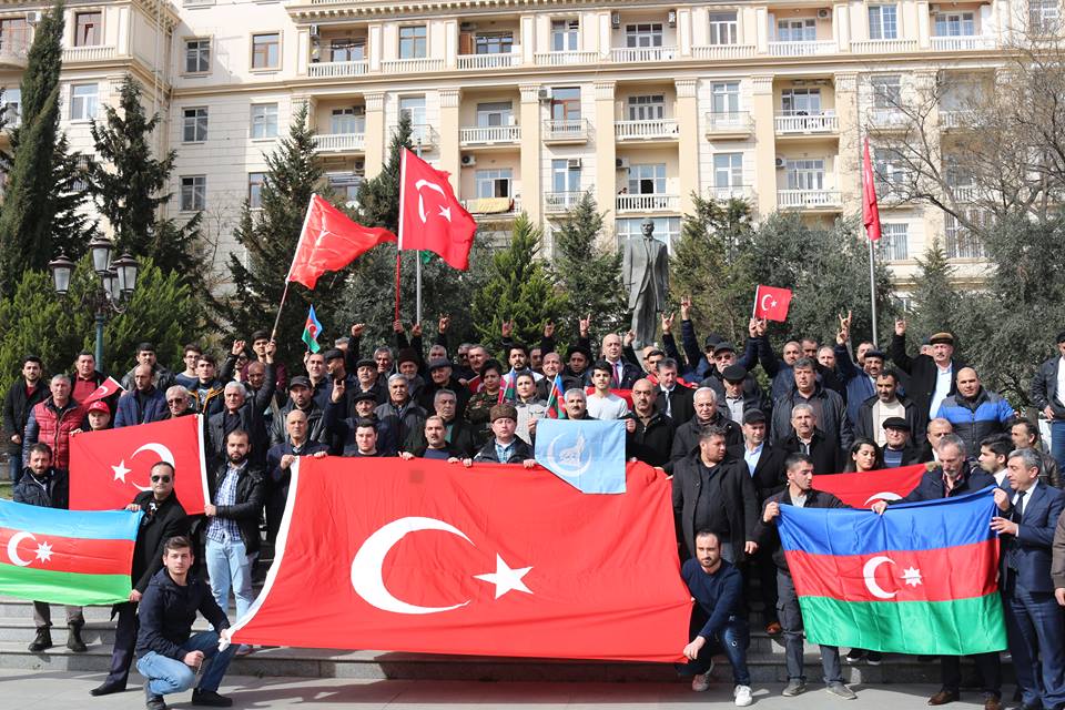 Bakıda “Zeytun budağı” əməliyyatına dəstək aksiyası – Qarabağ qazilərindən bəyanat