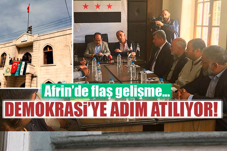 Afrində müvəqqəti məclis quruldu: “Təşəkkürlər, Türkiyə!” sədaları səsləndi